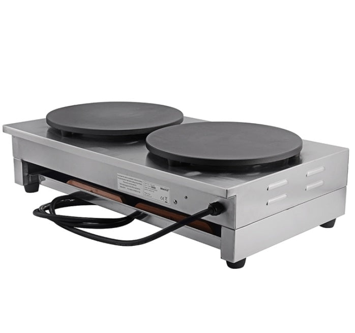 Crepe Maker 400mm x 2 Twin Crepe Tray