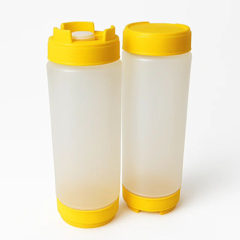 24oz Yellow Sauce Bottle - Silicone Anti Drip Tip