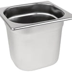 1/6 One Sixth Size Stainless Steel Gastronorm Container