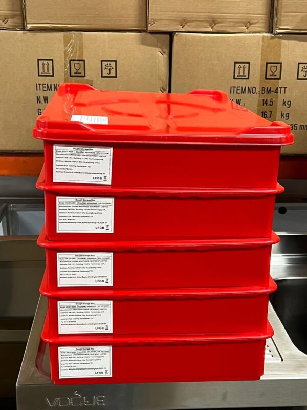 5 Colour Coded Dough Storage-Tray With 1 Lid
