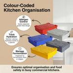 5 Colour Coded Dough Storage-Tray With 1 Lid