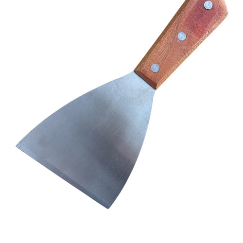 GRIDDLE SCRAPER WOODER HANDLE