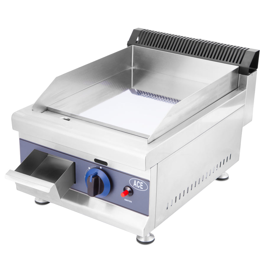 35CM NATURAL GAS GRIDDLE CHROME TOP