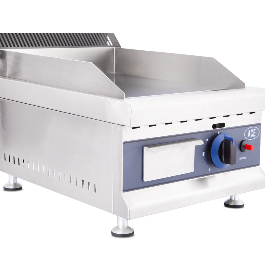 35CM NATURAL GAS GRIDDLE CHROME TOP
