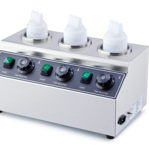 COMMERRCIAL 3 SAUCE BOTTLE WARMER