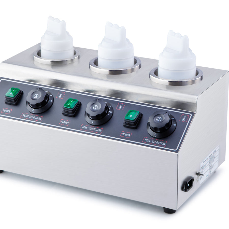COMMERRCIAL 3 SAUCE BOTTLE WARMER