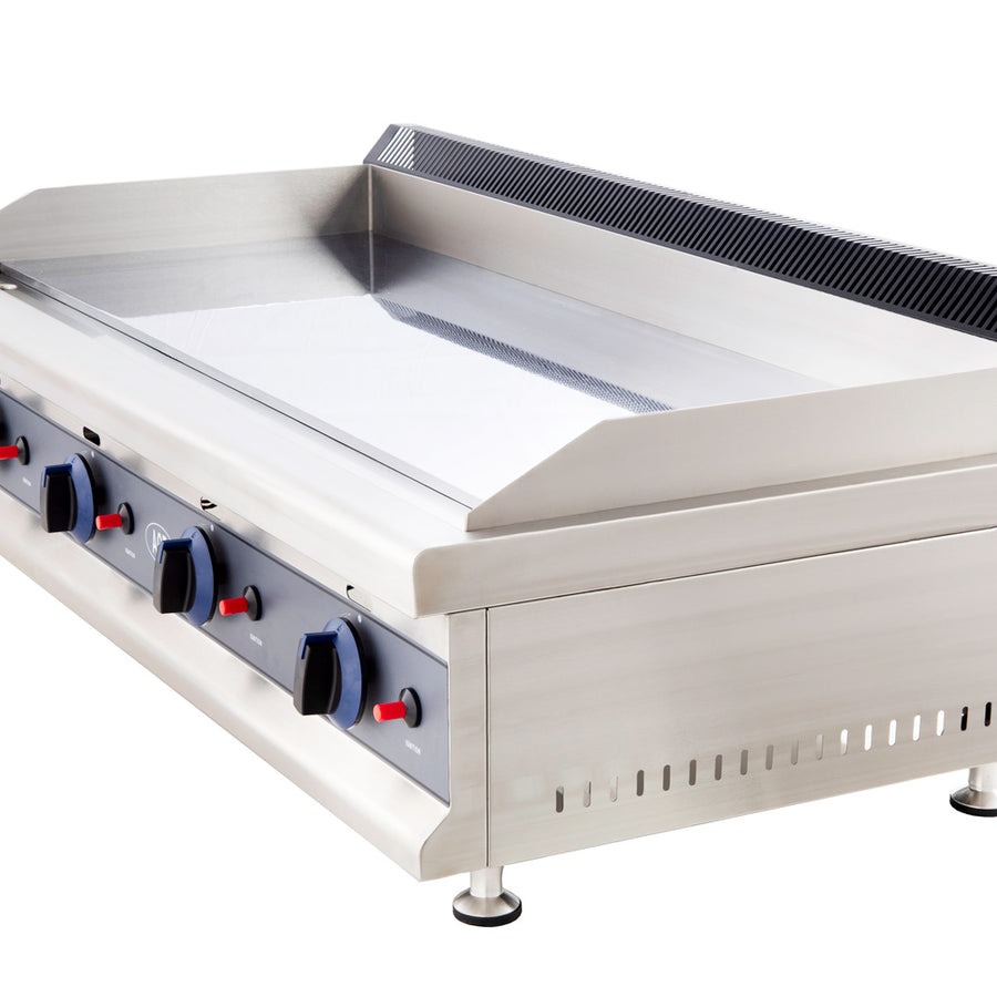 110CM NATURAL GAS GRIDDLE CHROME