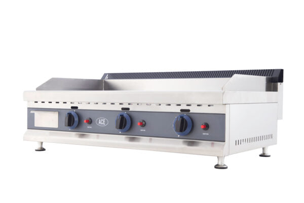 90CM LPG GAS GRIDDLE CHROME