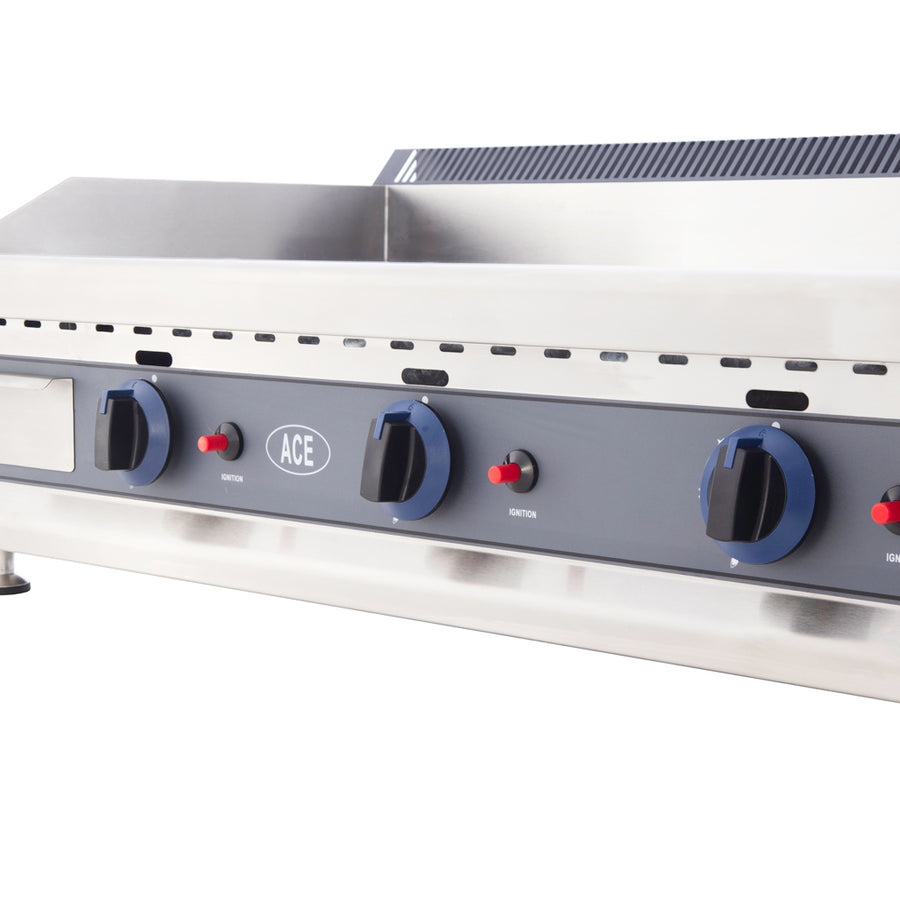 90CM LPG GAS GRIDDLE CHROME