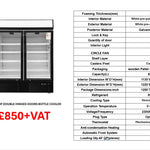 2 HINGE DOOR UPRIGHT DRINK FRIDGE LC-828M2F