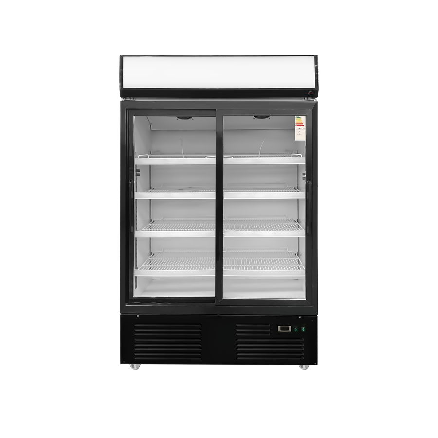 2 SLIDING DOOR UPRIGHT DRINK FRIDGE LC-828M2F-S