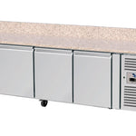 4 DOOR MARBLE TOP PIZZA FRIDGE