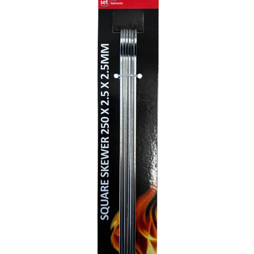 Square Skewer 250x2.5x2.5mm