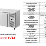 2 DOOR UNDERCOUNTER FRIDGE THP2100TN