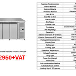 3 DOOR UNDERCOUNTER FREEZER THP3100BT