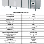 4 DOOR MARBLE TOP PIZZA FRIDGE