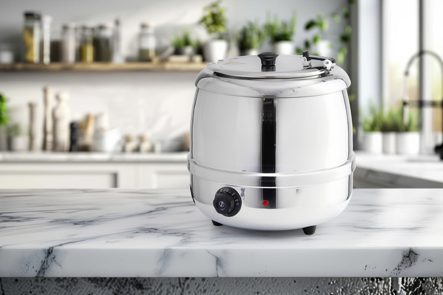 Electric Soup Warmer, Electric Soup Kettle, 10L Capacity